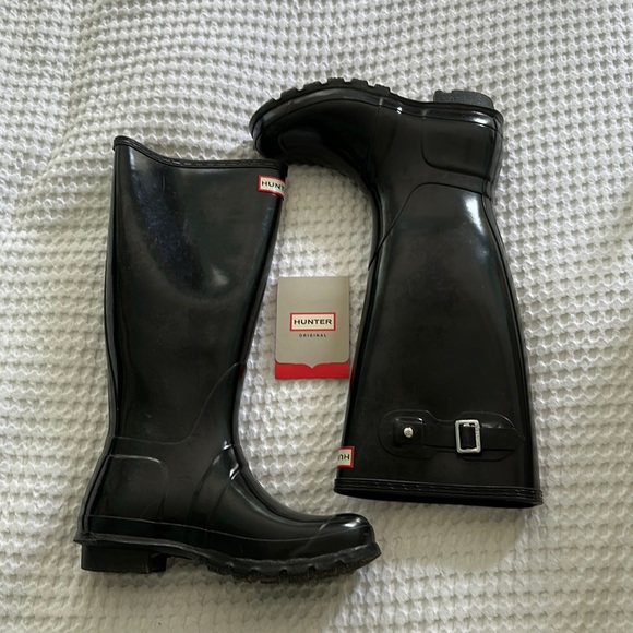 Hunter Original Tall Gloss Boots - Picture 2 of 8